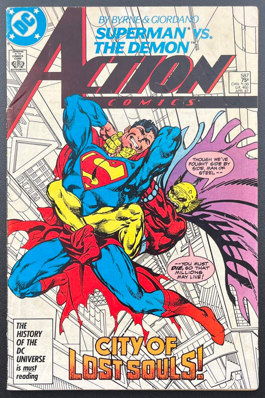 Action Comics Superman/The Demon #587 DC Comic Book Apr. 1987 Direct Edition - CB127 Image 1