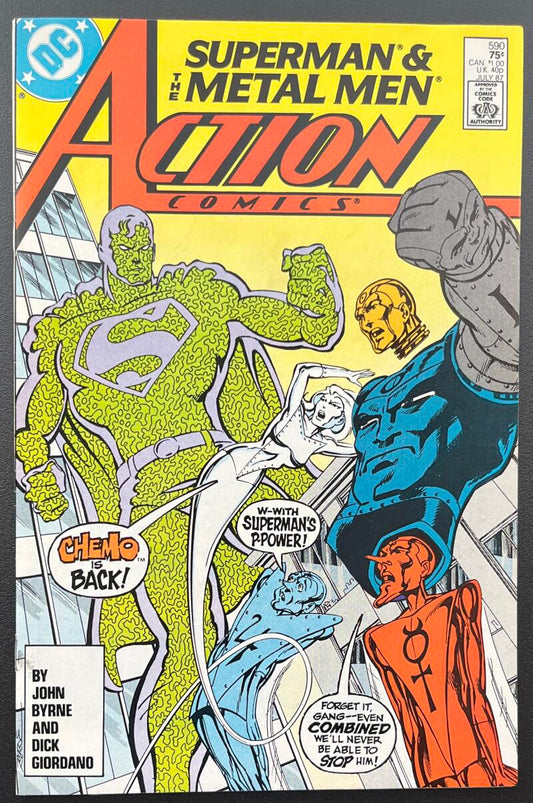 Action Comics Superman/Metal Men #590 DC Comic Book Jul. 1987 Direct Edition - CB128 Image 1