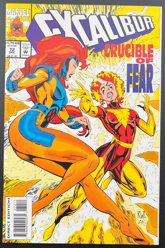 Excalibur Crumble Fear #72 Marvel Comic Book Dec. 1993 Direct Edition - CB136 Image 1