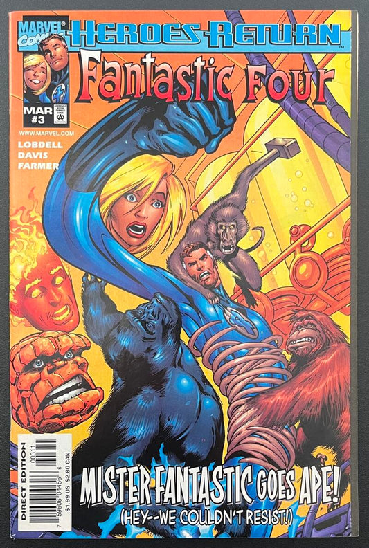 Fantastic Four Mister Fantastic #3 Marvel Comic Book Mar. 1998 Direct Edition - CB169 Image 1
