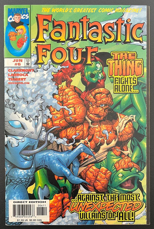 Fantastic Four Unexpected Villains #6 Marvel Comic Book Jun. 1998 Direct - CB172 Image 1