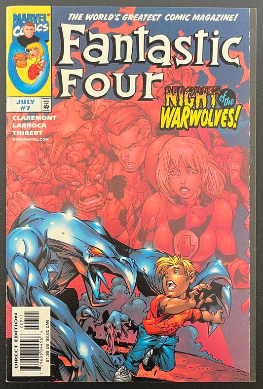 Fantastic Four Night Of Warwolves #7 Marvel Comic Book Jul. 1998 Direct Edition - CB173 Image 1