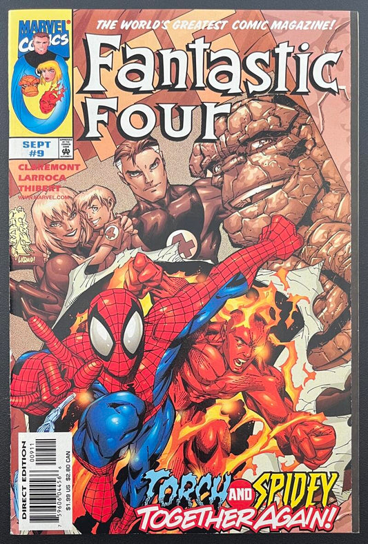 Fantastic Four Torch & Spidey #9 Marvel Comic Book Sep. 1998 Direct Edition - CB175 Image 1