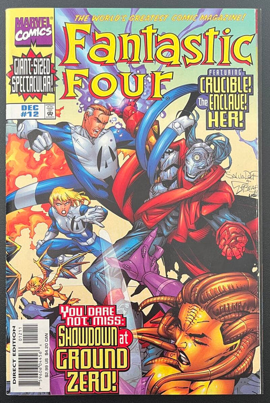 Fantastic Four Ground Zero #12 Marvel Comic Book Dec. 1998 Direct Edition - CB178 Image 1