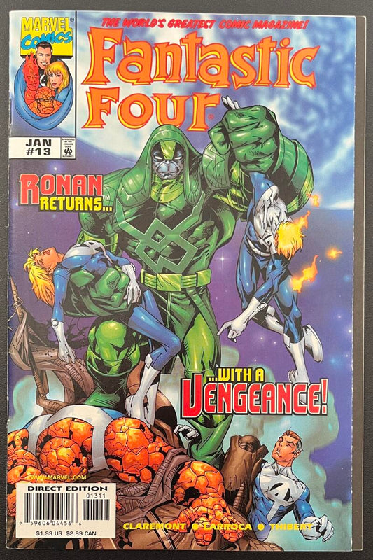 Fantastic Four Ronan Returns #13 Marvel Comic Book Jan. 1999 Direct Edition - CB179 Image 1