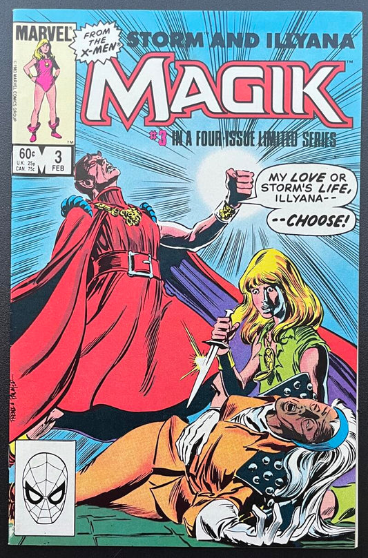 Magik Storm & Illyana #3 Marvel Comic Book Feb. 1984 Direct Edition  - CB188 Image 1