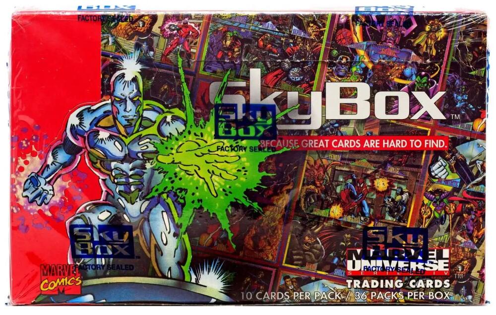 1993 Skybox Marvel Universe Hobby Sealed Box - 36 Sealed Packs Per Box Image 1