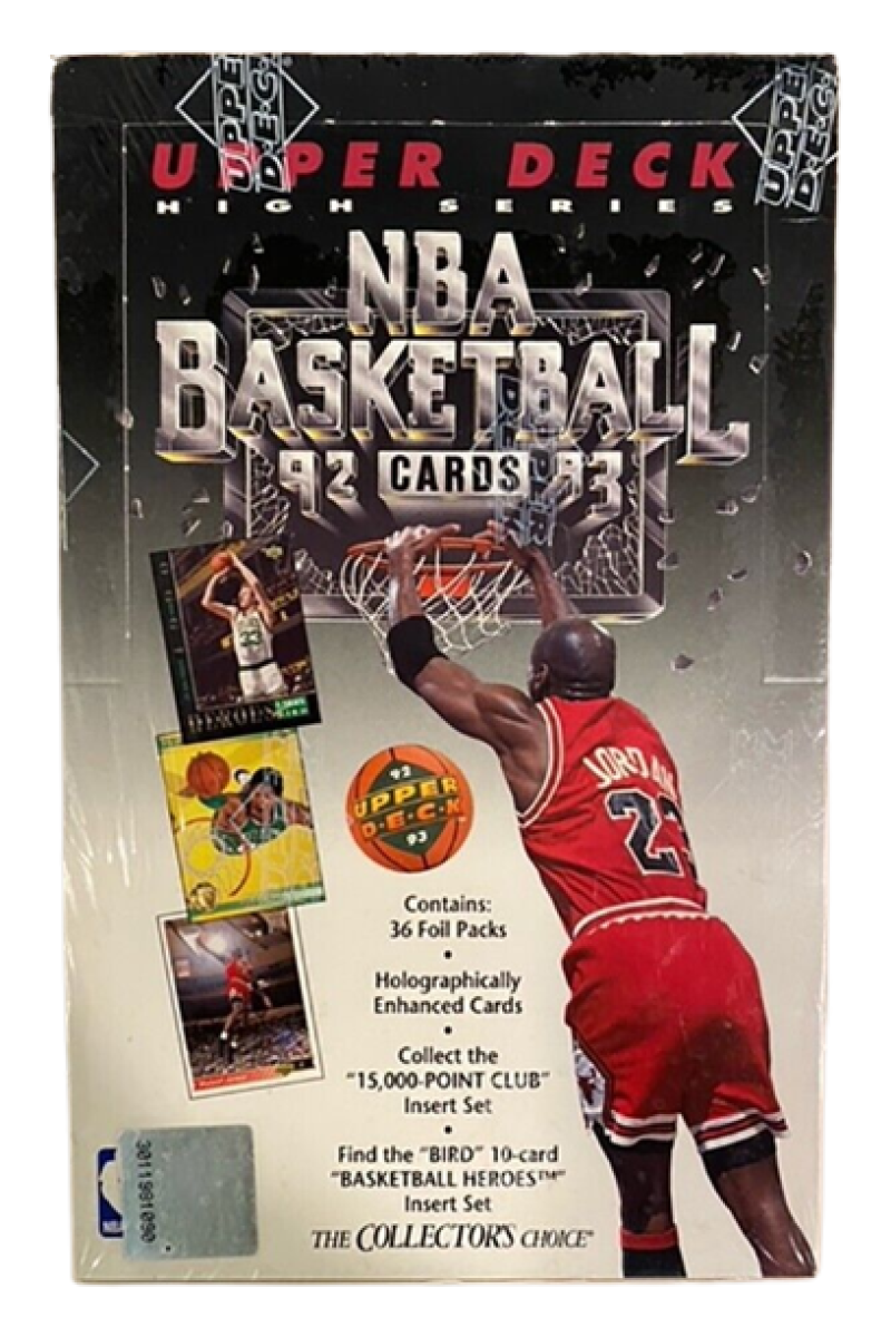 1992-93 Upper Deck High Series Basketball Hobby Sealed Box - 36 Packs Per Box Image 1