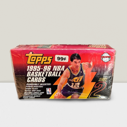 1995-96 Topps Series 2 NBA Basketball Sealed Box - 36 Packs Per Box Image 1