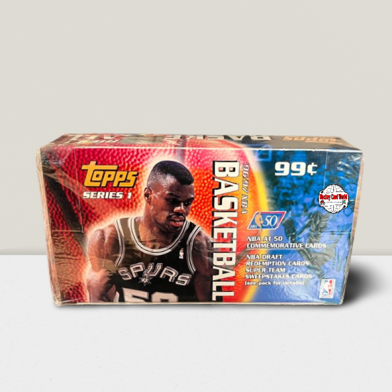 1996-97 Topps Series 1 NBA Basketball Sealed Box - 36 Packs Per Box Image 1
