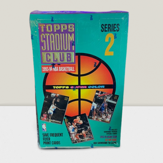 1993-94 Topps Stadium Club Series 2 Basketball Sealed Box - 36 Packs Per Box Image 1
