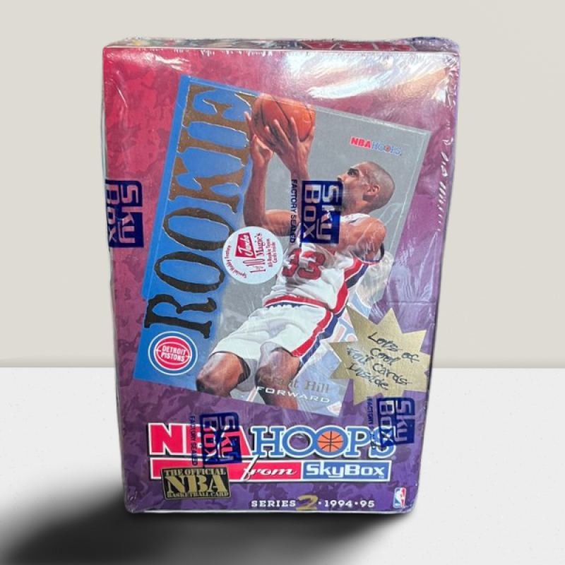 1994-95 NBA Hoops Basketball Sealed Hobby Box - 36 Packs Per Box Image 1