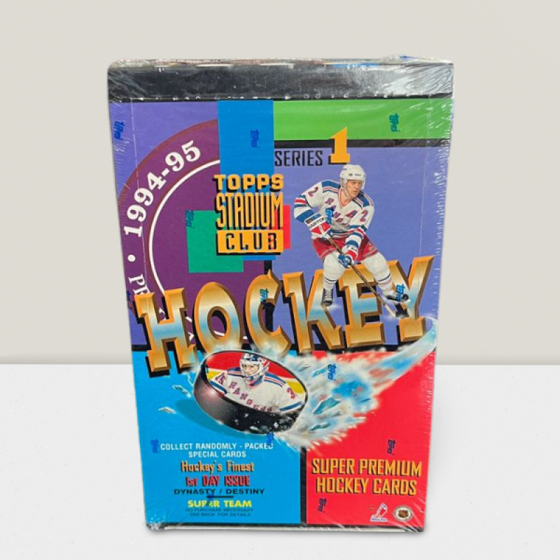 1994-95 Topps Stadium Club Series 1 Hockey Hobby Box - 24 Packs Per Box Image 1