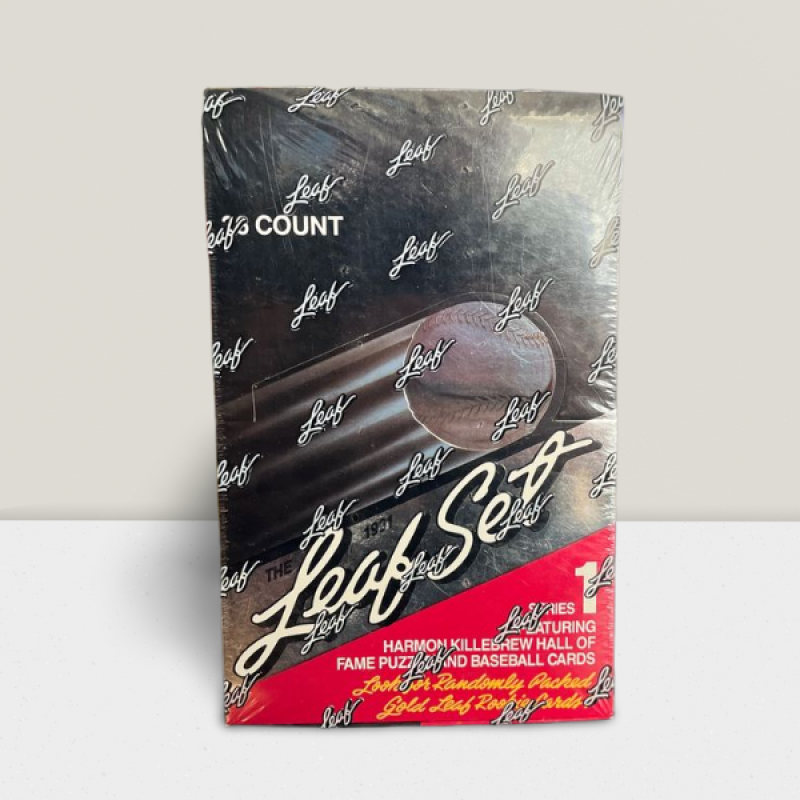 1991 Leaf Set Series 1 Baseball Hobby Box - 36 Packs per Box Image 1