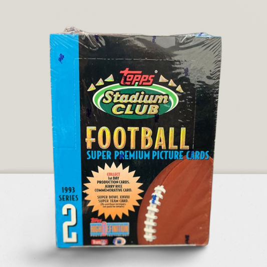 1993 Topps Stadium Club Series 2 Football Sealed Hobby Box - 24 Packs Per Box Image 1