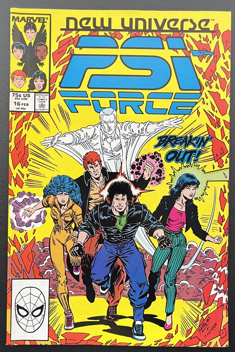 PSI Force #16 Marvel Comic Book Feb. 1988 Direct Edition - CB241 Image 1