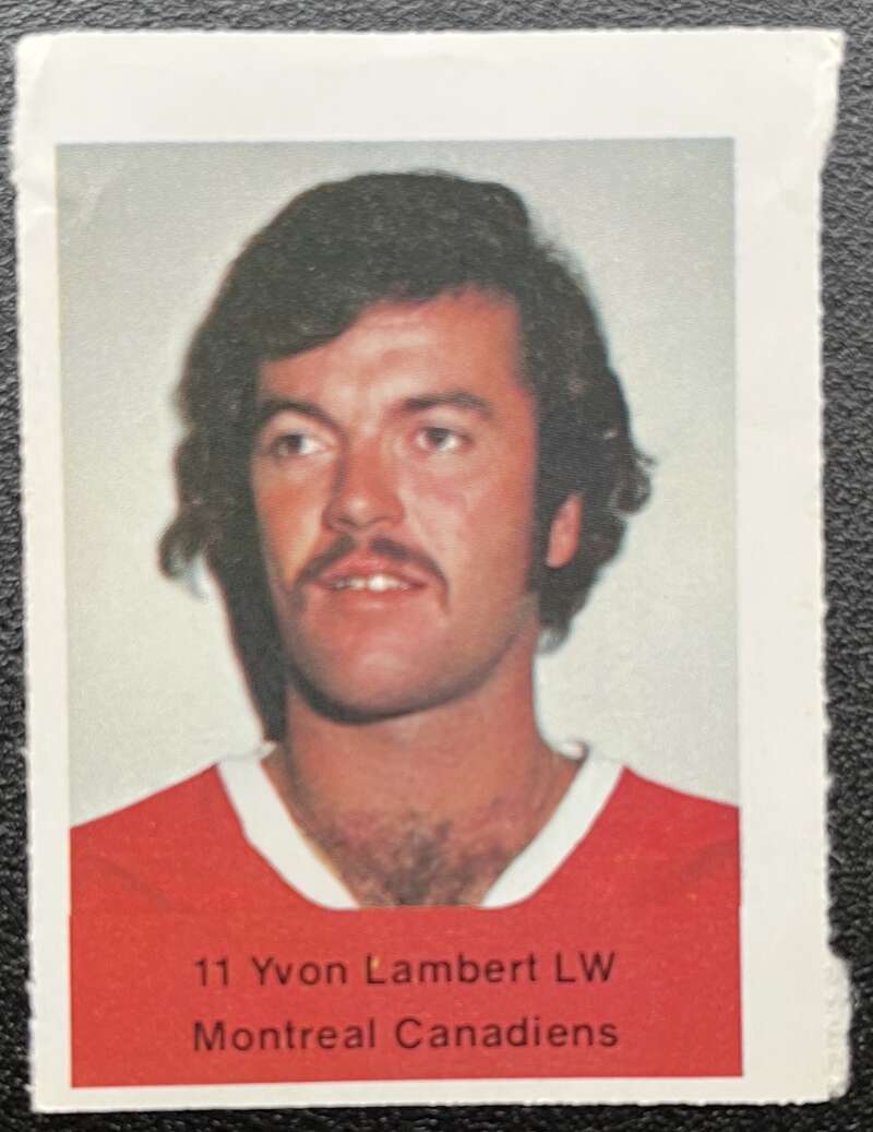 1974-75 Loblaws Hockey Sticker Yvon Lambert Canadiens  V75552 Image 1