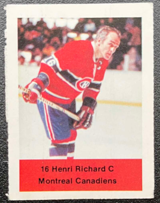 1974-75 Loblaws Hockey Sticker Henri Richard Canadiens  V75556 Image 1