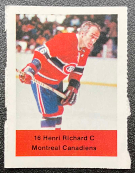 1974-75 Loblaws Hockey Sticker Henri Richard Canadiens  V75557 Image 1
