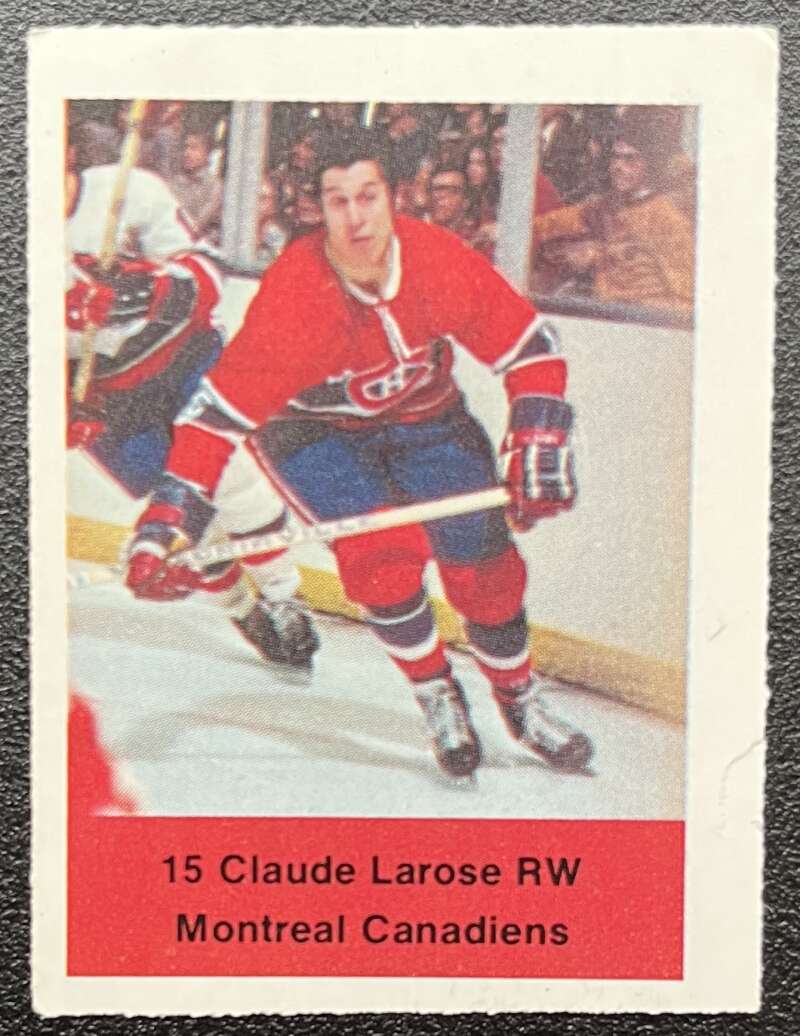 1974-75 Loblaws Hockey Sticker Claude Larose Canadiens  V75564 Image 1