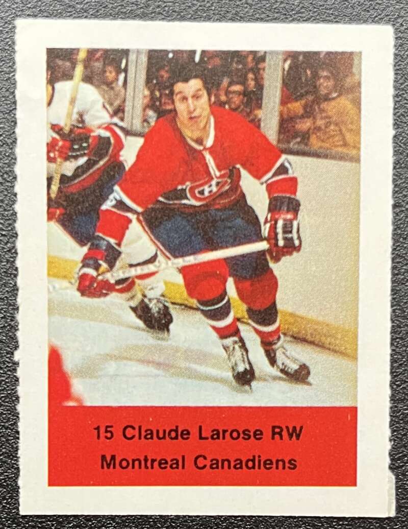 1974-75 Loblaws Hockey Sticker Claude Larose Canadiens  V75565 Image 1