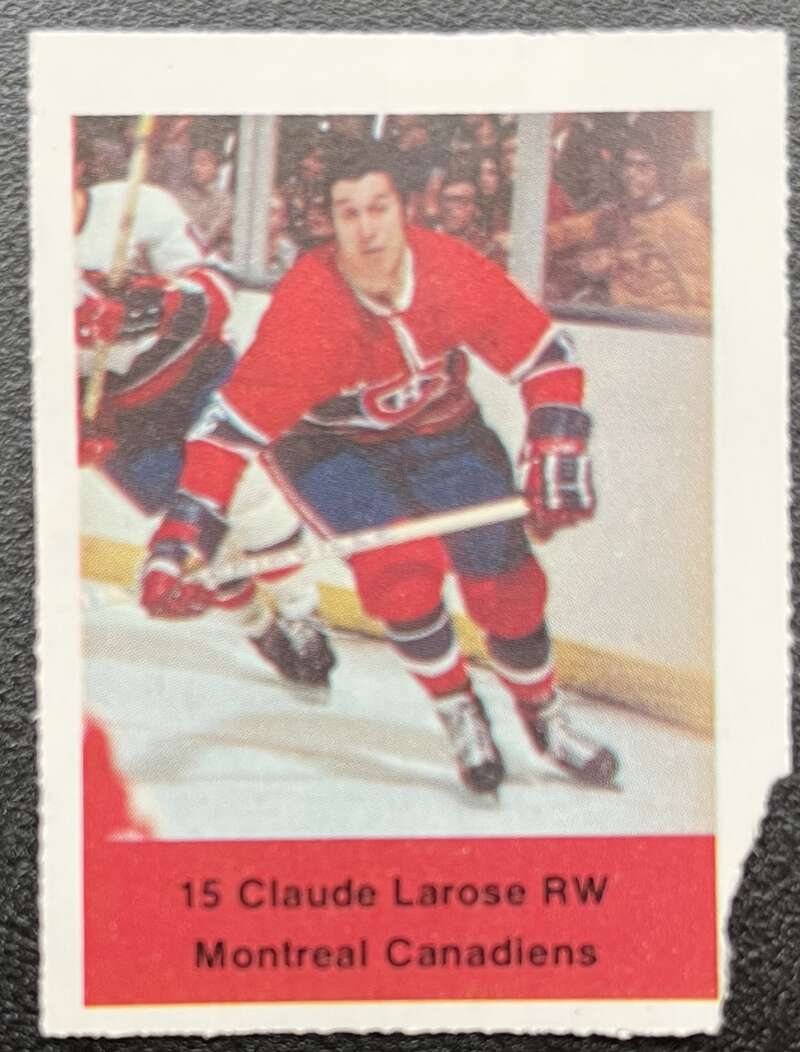 1974-75 Loblaws Hockey Sticker Claude Larose Canadiens  V75567 Image 1