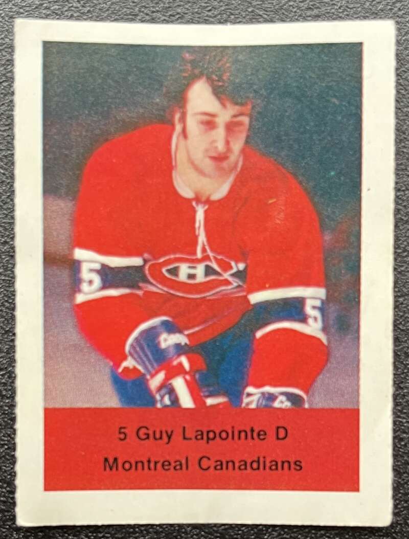 1974-75 Loblaws Hockey Sticker Guy Lapointe Canadiens  V75579 Image 1