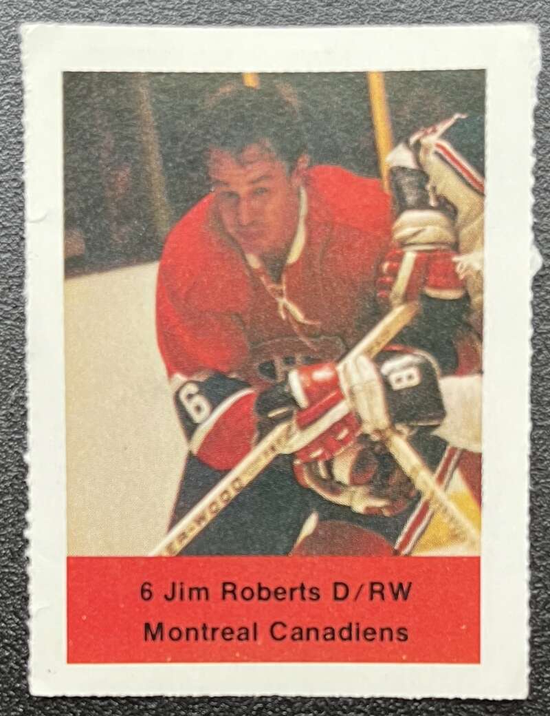 1974-75 Loblaws Hockey Sticker Jim Roberts Canadiens  V75582 Image 1