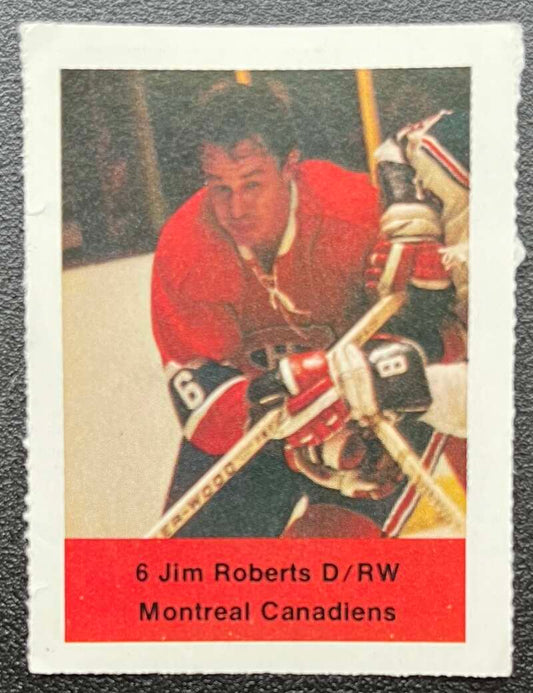1974-75 Loblaws Hockey Sticker Jim Roberts Canadiens  V75582 Image 1