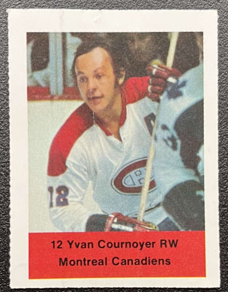 1974-75 Loblaws Hockey Sticker Yvan Courneyer Canadiens  V75598 Image 1