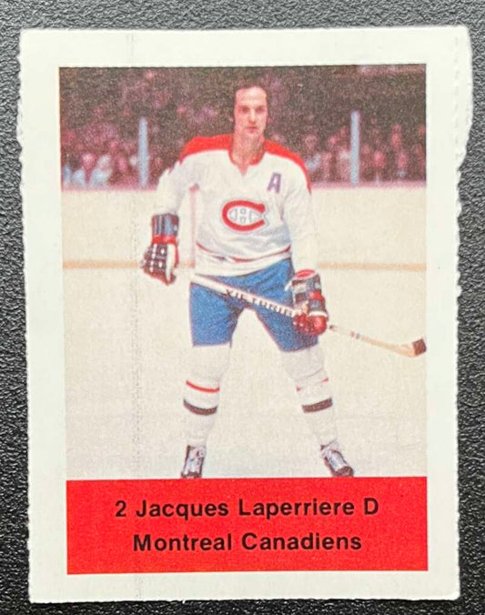 1974-75 Loblaws Hockey Sticker Jacques Laperriere Canadiens  V75606 Image 1