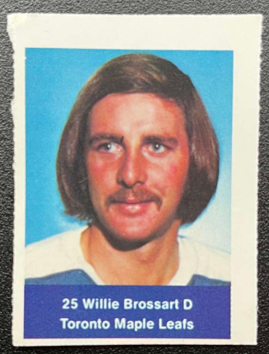 1974-75 Loblaws Hockey Sticker Willie Brossart Leafs  V75611 Image 1