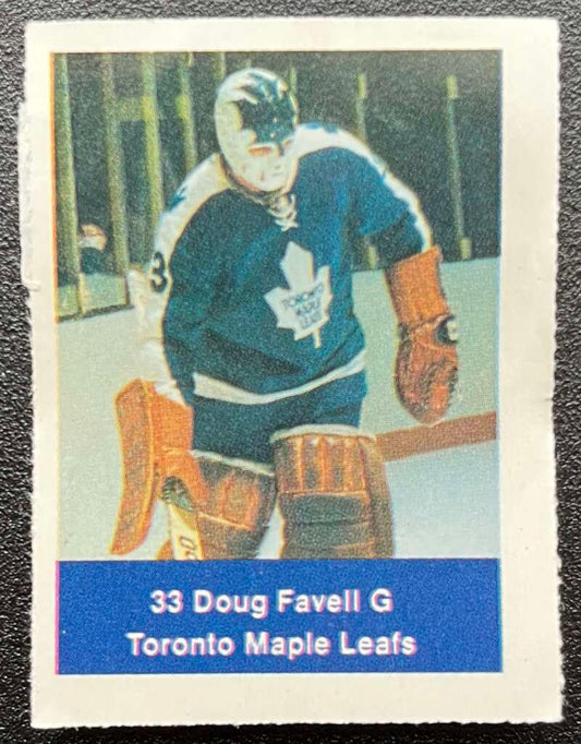 1974-75 Loblaws Hockey Sticker Doug Favell Leafs  V75639 Image 1