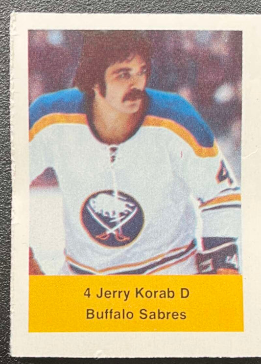 1974-75 Loblaws Hockey Sticker Jerry Korab Sabres V75672 Image 1