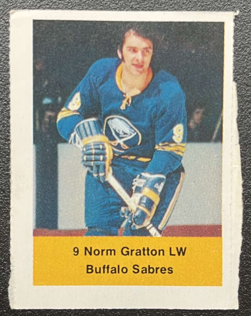 1974-75 Loblaws Hockey Sticker Norm Gratton Sabres V75681 Image 1