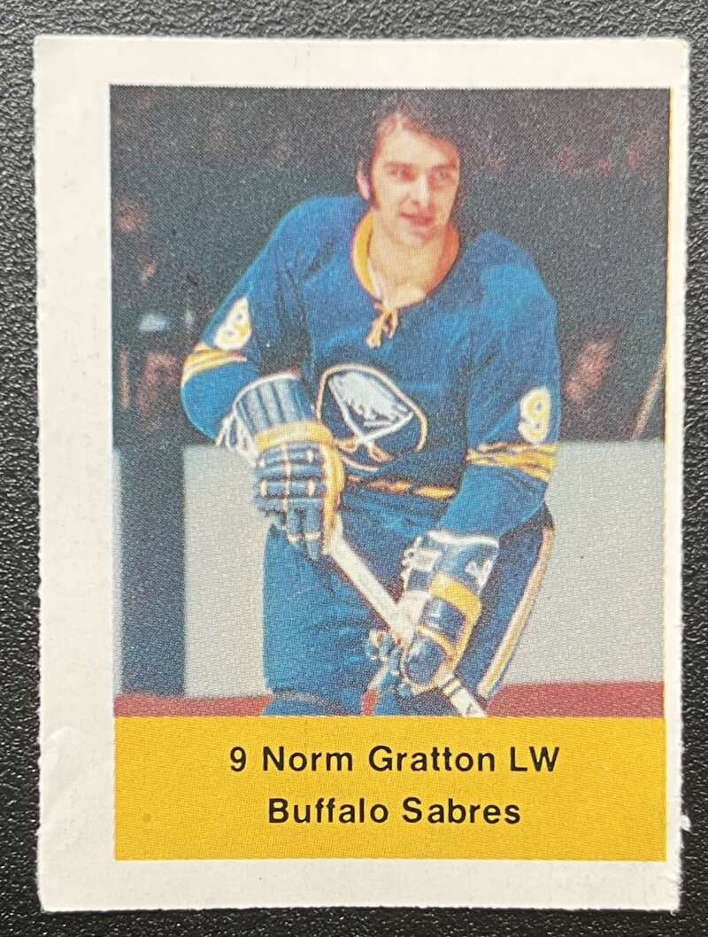 1974-75 Loblaws Hockey Sticker Norm Gratton Sabres V75682 Image 1