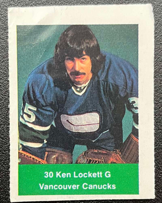 1974-75 Loblaws Hockey Sticker Ken Lockett Canucks  V75695 Image 1