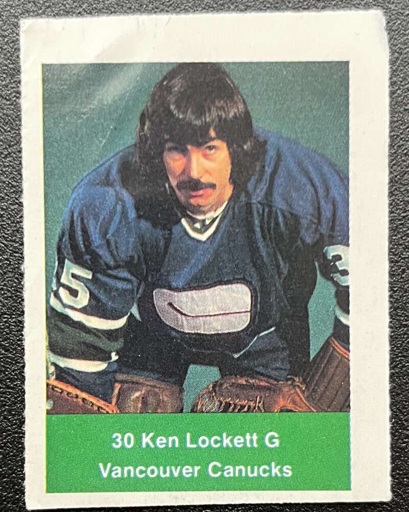 1974-75 Loblaws Hockey Sticker Ken Lockett Canucks  V75695 Image 1