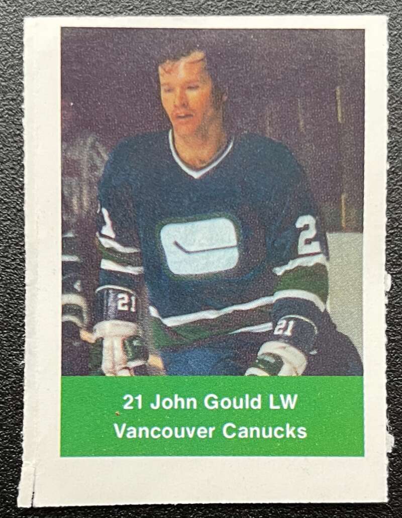 1974-75 Loblaws Hockey Sticker John Gould Canucks  V75698 Image 1