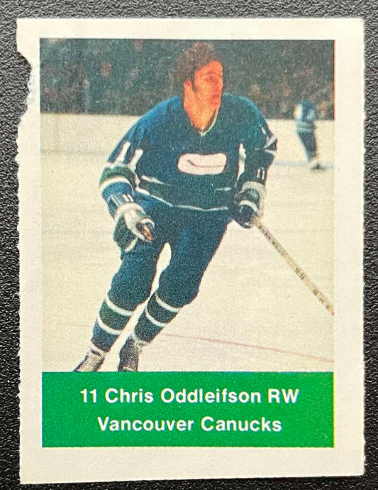 1974-75 Loblaws Hockey Sticker Chris Oddleifson Canucks  V75914 Image 1