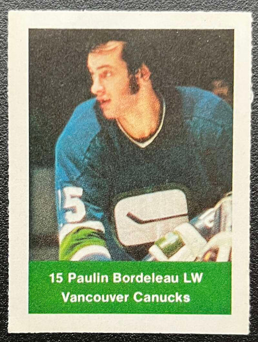1974-75 Loblaws Hockey Sticker Paulin Bordeleau Canucks  V75925 Image 1
