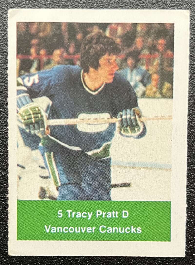 1974-75 Loblaws Hockey Sticker Tracy Pratt Canucks  V75929 Image 1