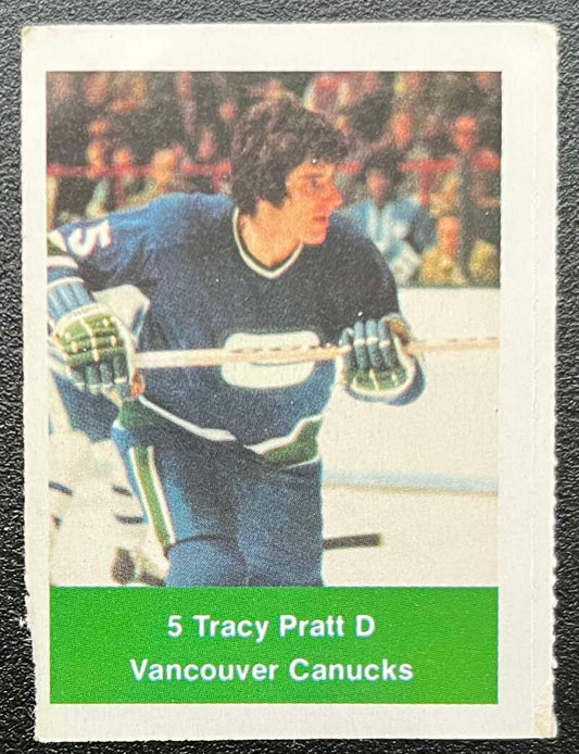 1974-75 Loblaws Hockey Sticker Tracy Pratt Canucks  V75930 Image 1