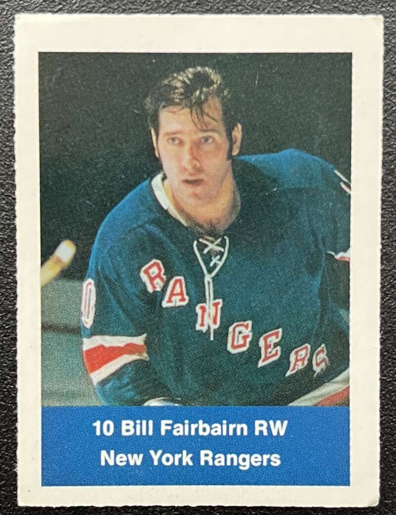 1974-75 Loblaws Hockey Sticker Bill Fairbairn Rangers V75794 Image 1