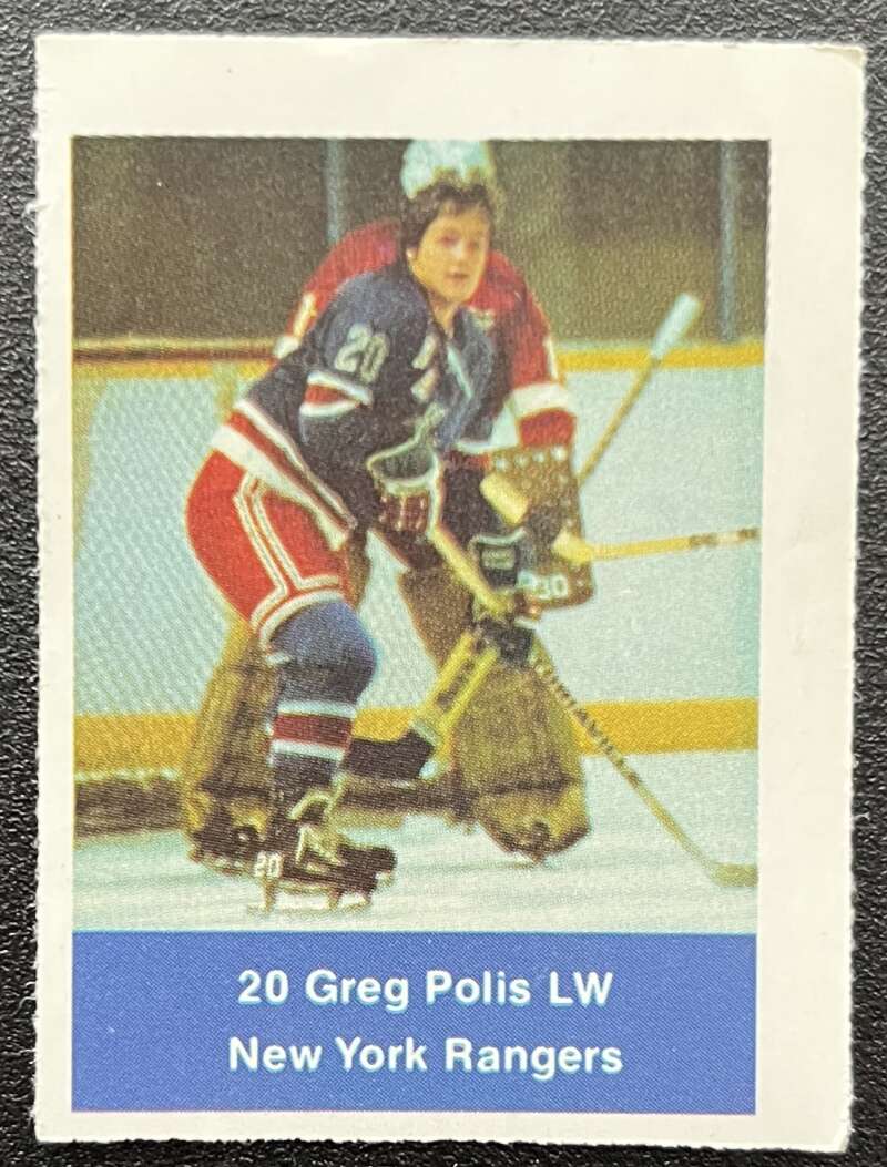 1974-75 Loblaws Hockey Sticker Greg Polis Rangers V75805 Image 1