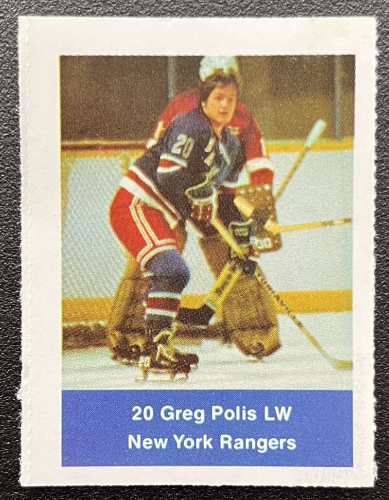 1974-75 Loblaws Hockey Sticker Greg Polis Rangers V75807 Image 1