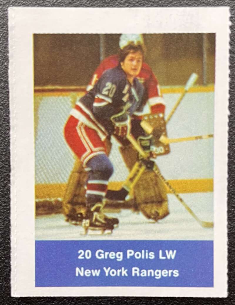 1974-75 Loblaws Hockey Sticker Greg Polis Rangers V75808 Image 1