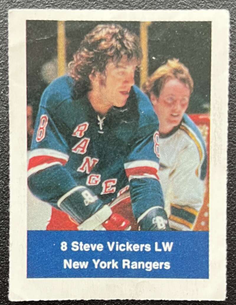 1974-75 Loblaws Hockey Sticker Steve Vickers Rangers V75817 Image 1
