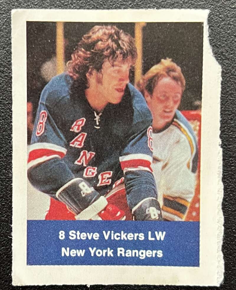 1974-75 Loblaws Hockey Sticker Steve Vickers Rangers V75819 Image 1
