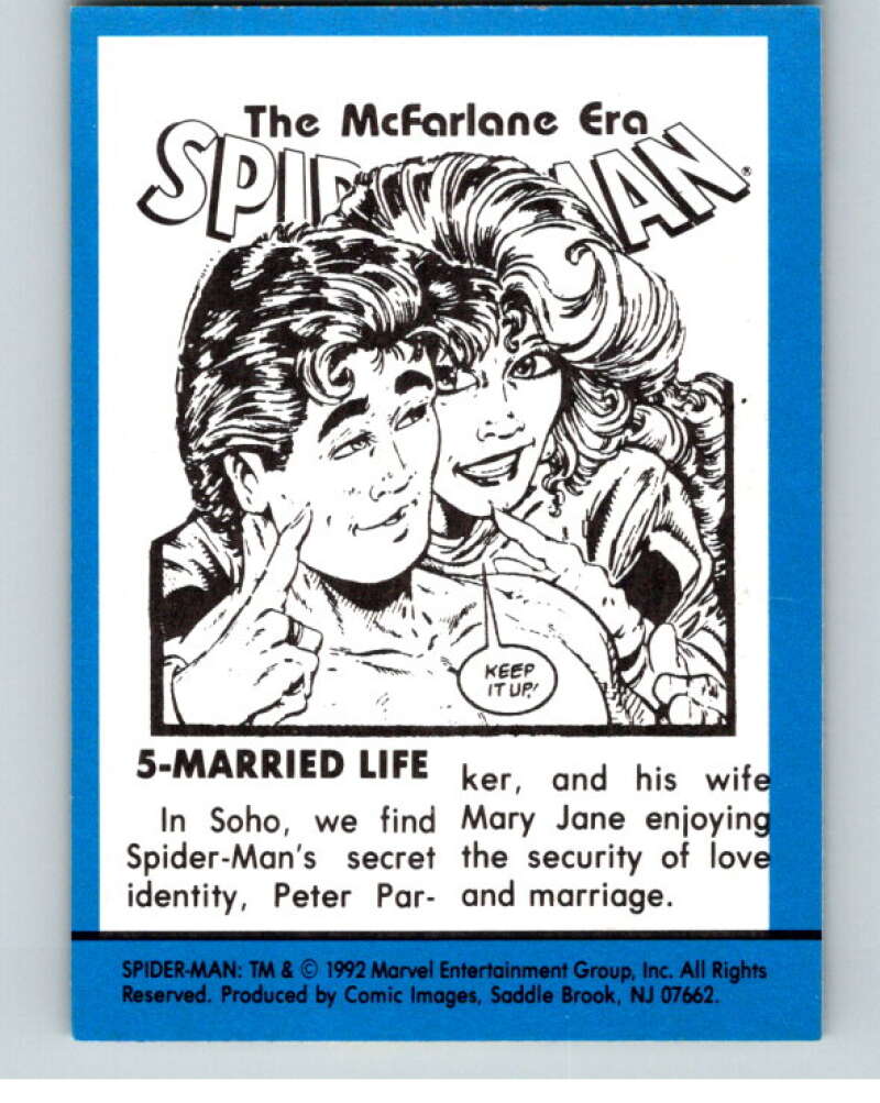 1992 Spider-Man Todd McFarlane Era #5 Married Life V76299 Image 2